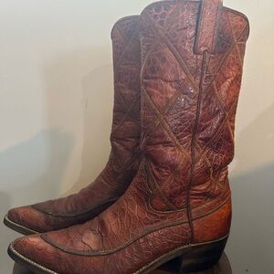 Vintage Justin alligator exotic cowboy boot